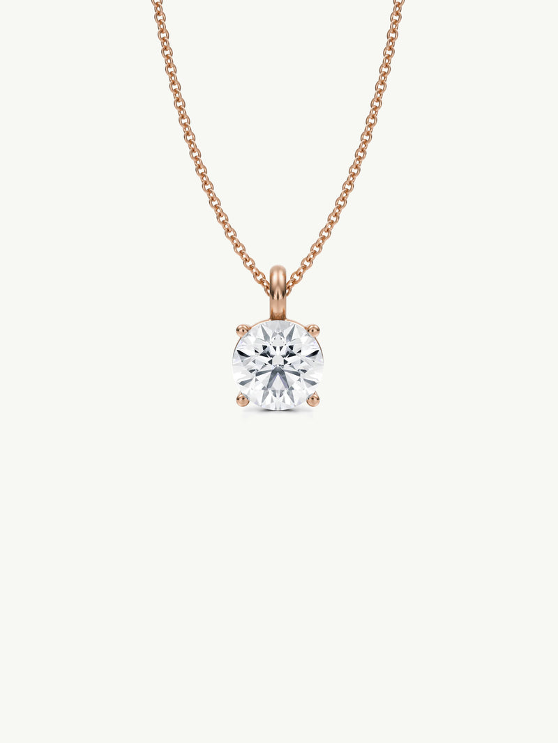 Eternal by Marei Solitaire Diamond Pendant Necklace, 0.70 Carat