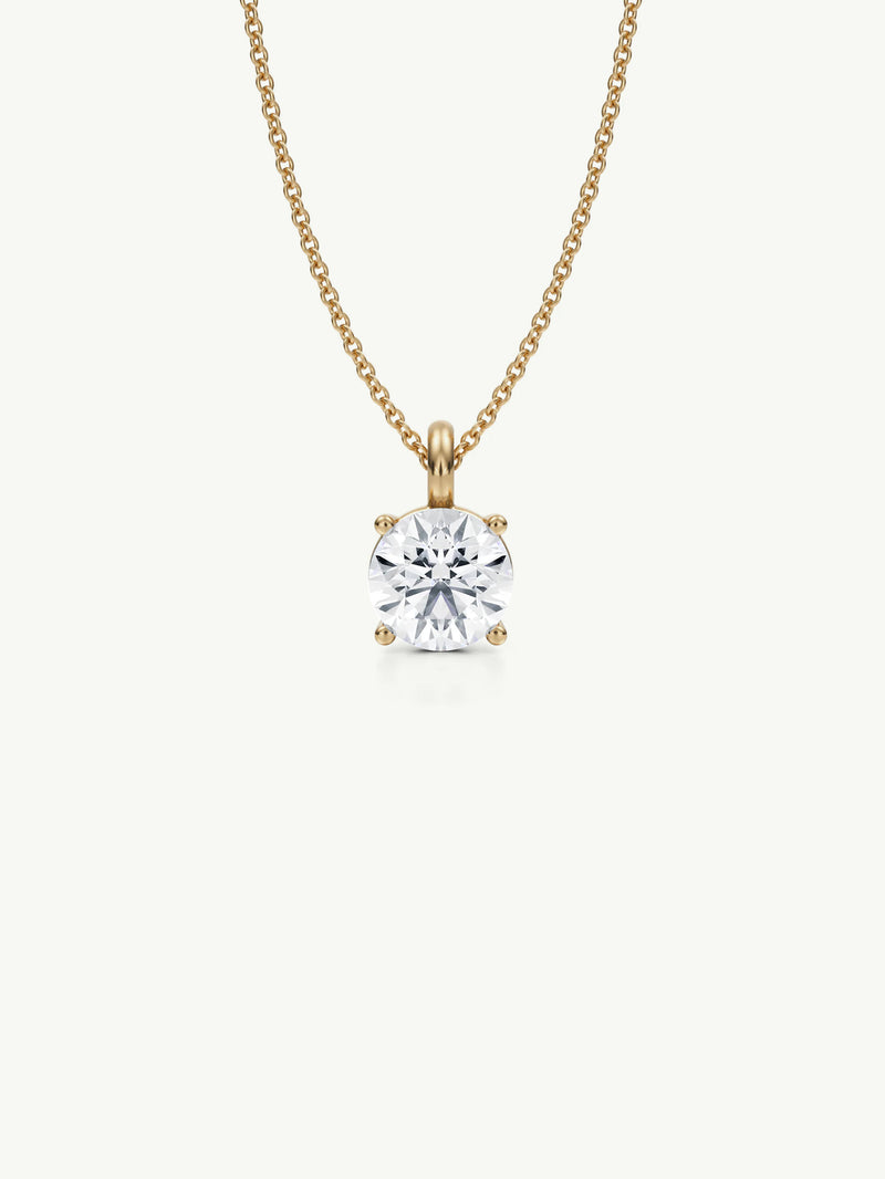 Eternal by Marei Solitaire Diamond Pendant Necklace, 0.70 Carat