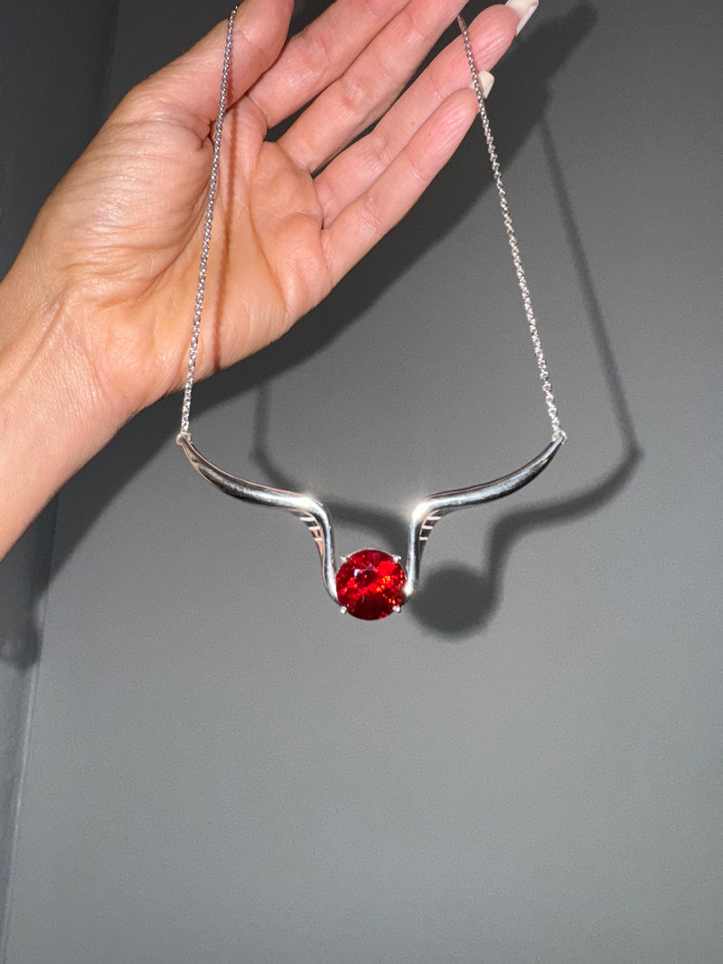 Isis Rising Necklace With Spessartite Garnet
