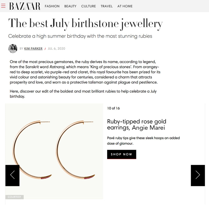 Asasara Hoop Earrings With Pavé White Diamond Tips In 18K Rose Gold