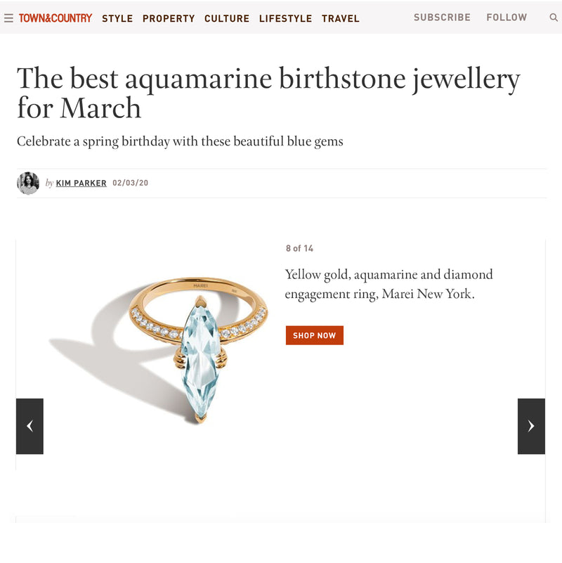 Marei Diamond Halo Marquise-Cut White Aquamarine Engagement Ring In Platinum