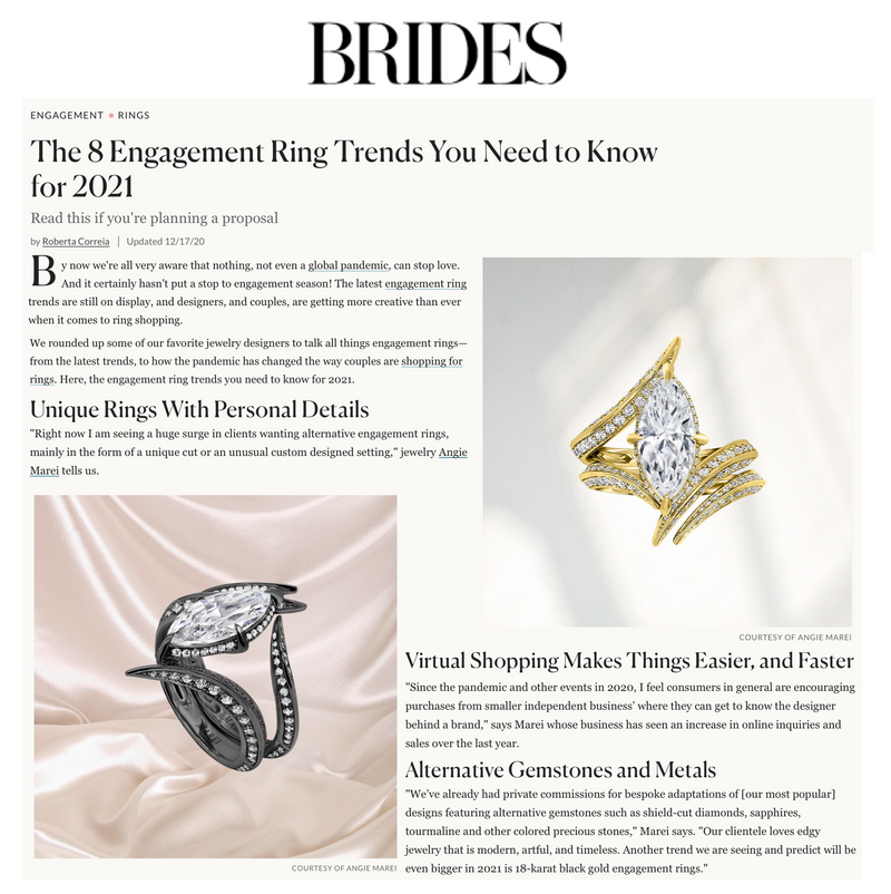Ayla Arabesque Engagement Ring With Marquise-Cut Blue Sapphire & Brilliant Pavé-Set White Diamonds In 18K Yellow Gold