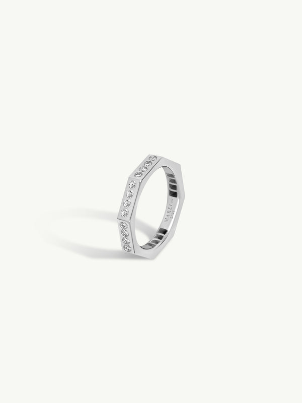 Octavian Brilliant White Diamond Eternity Ring In Platinum