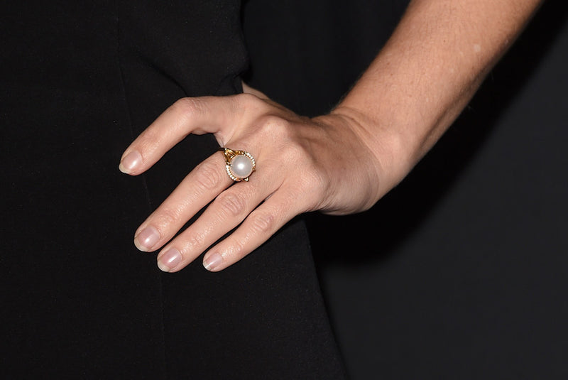 MAREI Isis Goddess Pearl Ring Worn By Gillian Anderson