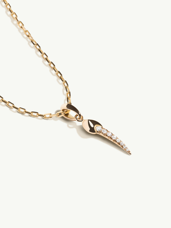 Marei New York Damian Pavé Diamond Talisman Pendant Necklace In 18K Yellow Gold, 22mm - Image 2