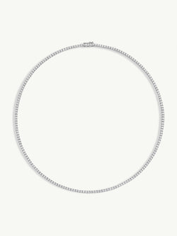 Eternity Brilliant-Cut White Diamond Tennis Necklace - 10.00 CTW