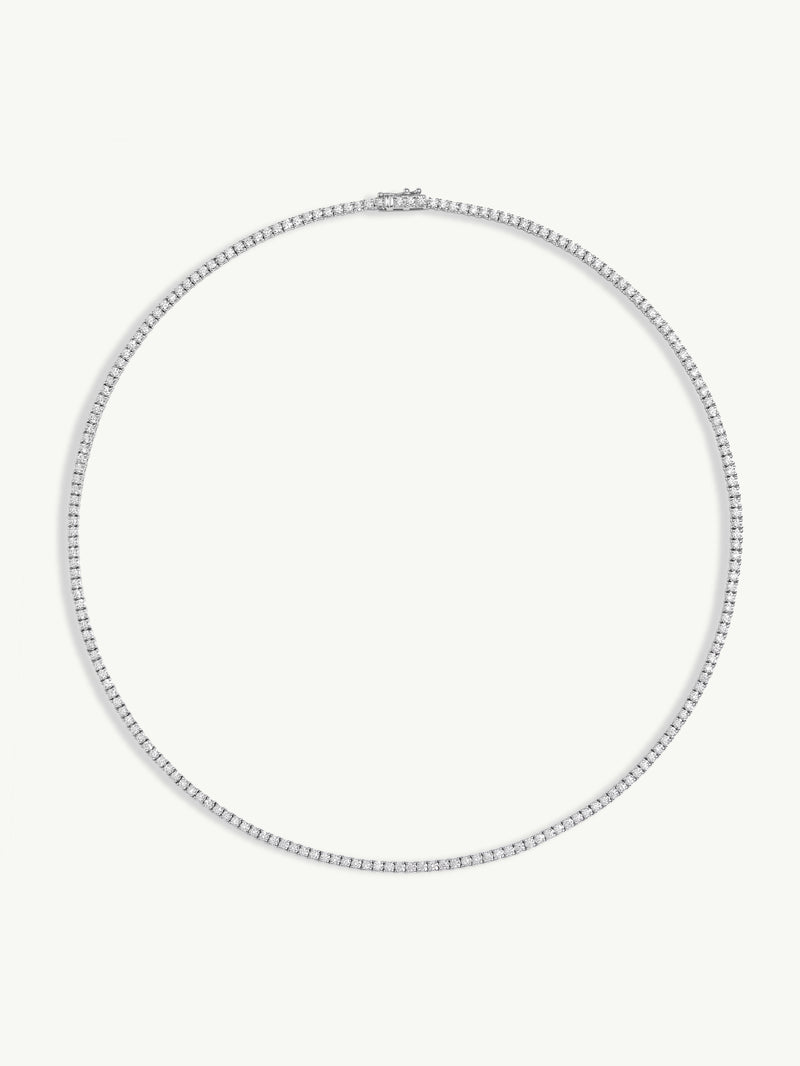 Eternity Brilliant-Cut White Diamond Tennis Necklace - 10.00 CTW