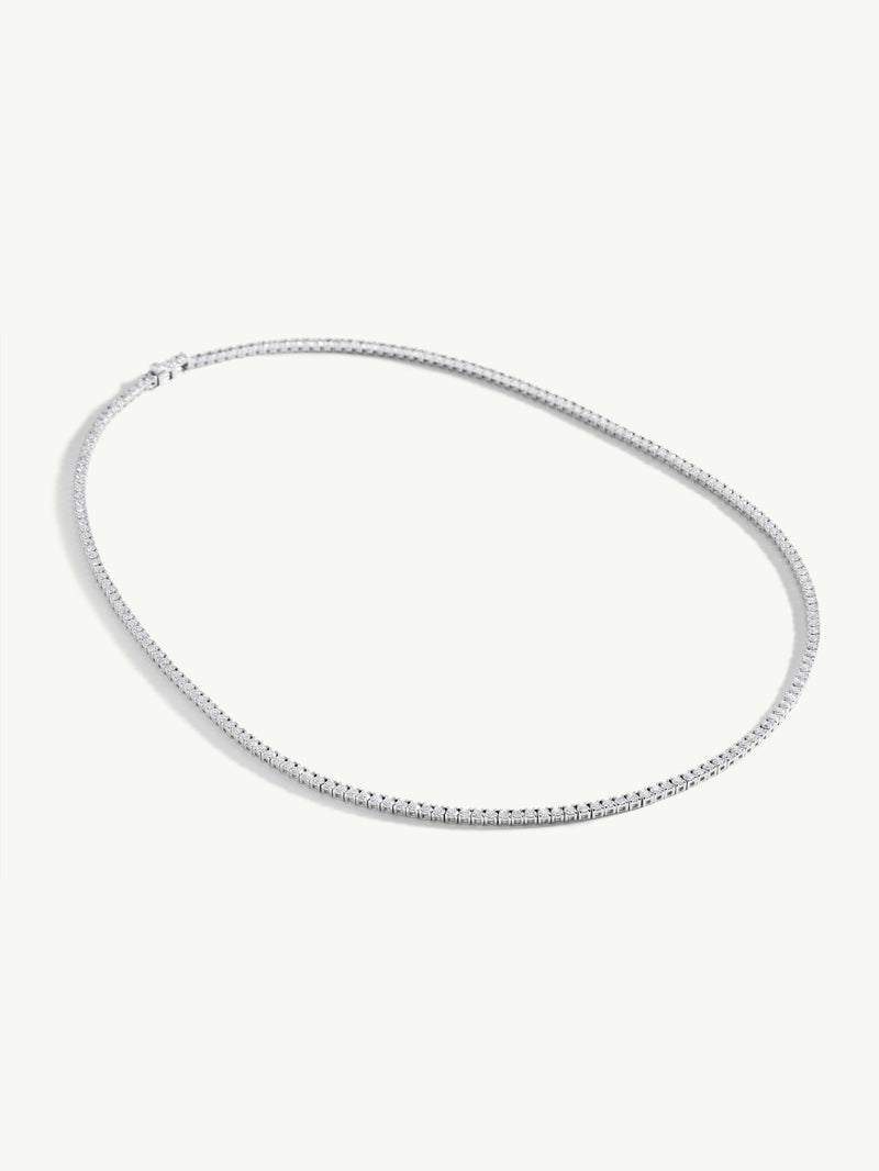 Eternity Brilliant-Cut White Diamond Tennis Necklace - 10.00 CTW