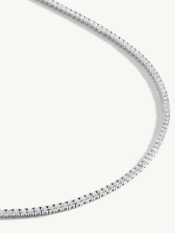 Eternity Brilliant-Cut White Diamond Tennis Necklace - 6.00 CTW