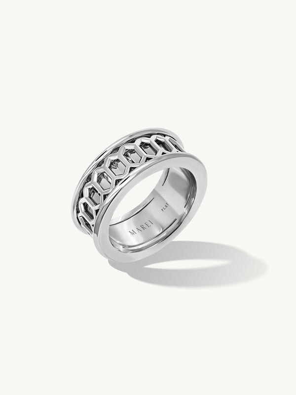 Amanti Infinity Spinning Ring In Platinum