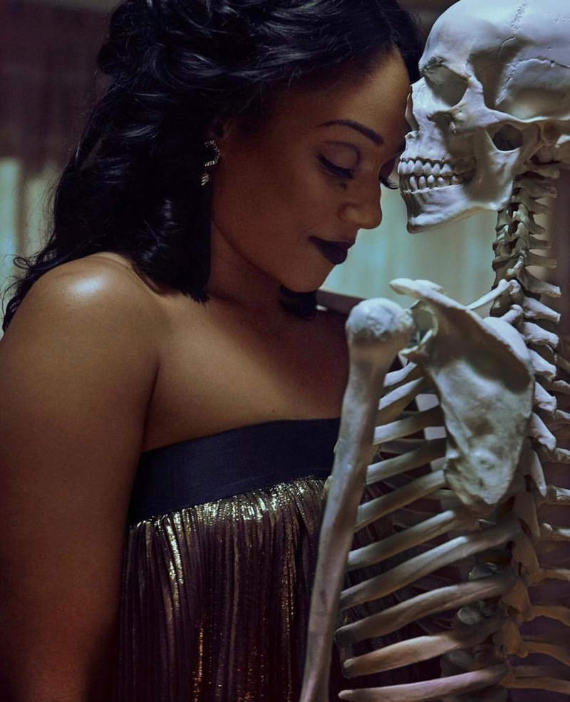 Actress Tiffany Haddish in Alexandria Tassel Earrings by Diaboli Kill Jewelry