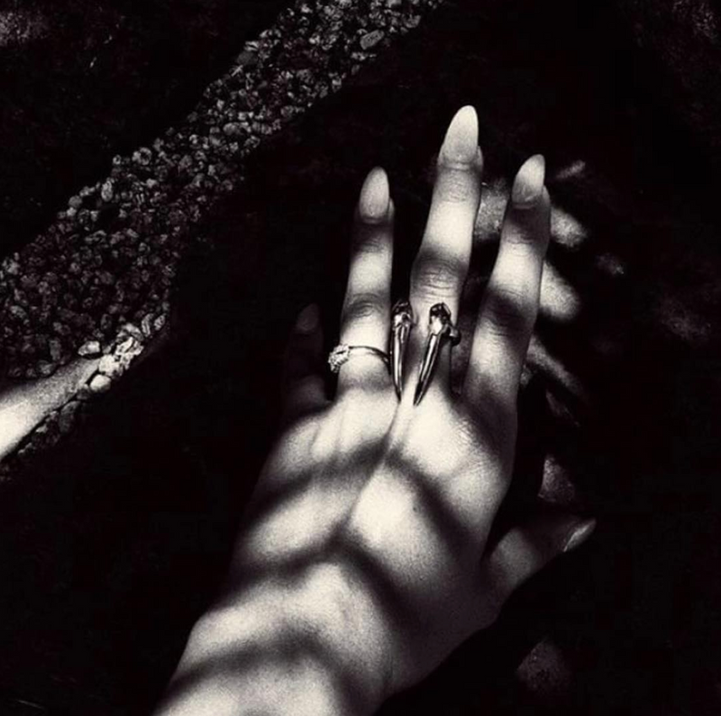 Damian Brevis Horn Talisman Ring In Yellow Gold Vermeil