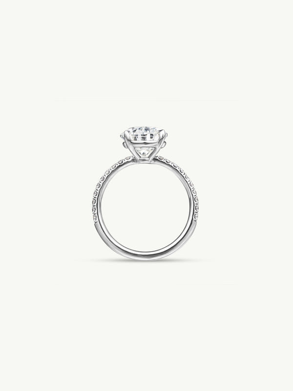 Safaa Pear-Shaped Brilliant Cut White Diamond Engagement Ring In Platinum