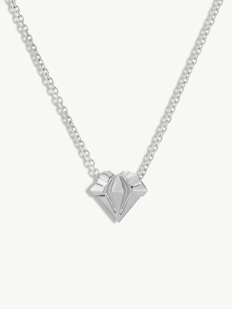 Alexandria Pendant Necklace In Platinum, 13mm