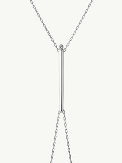 Aracelis Body Chain With Brilliant-Cut Solitaire White Diamond in Sterling Silver