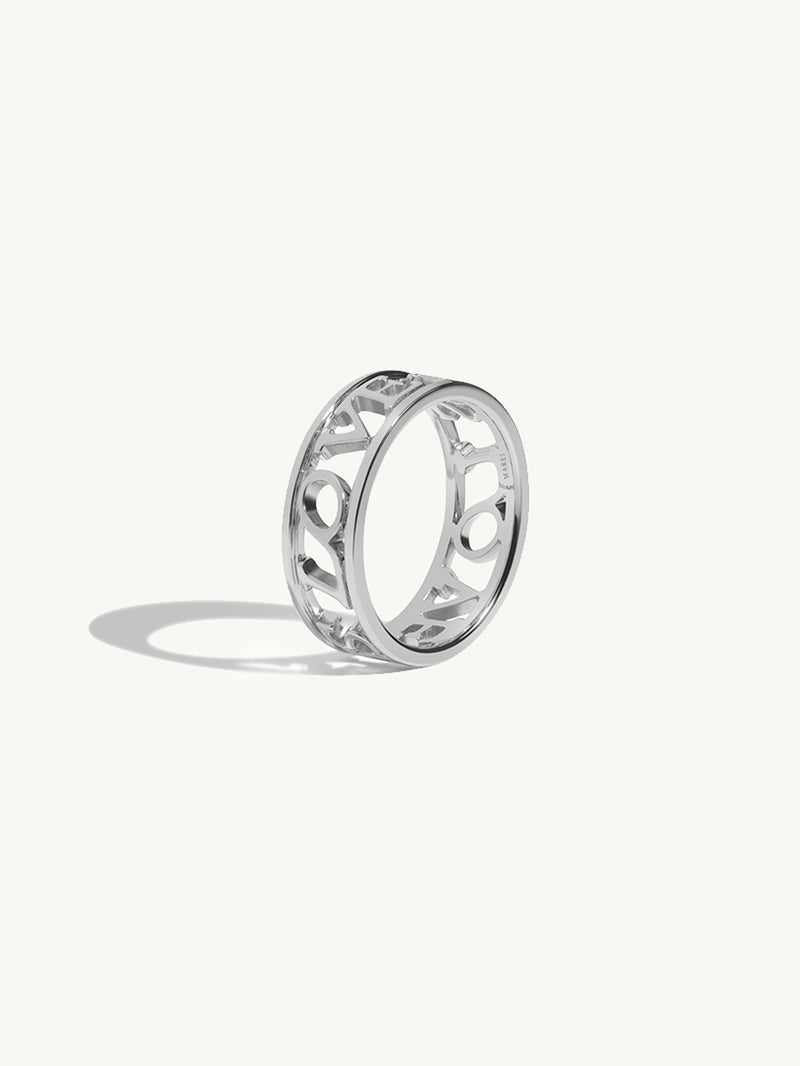 Love Is Love Ring in 18K White Gold