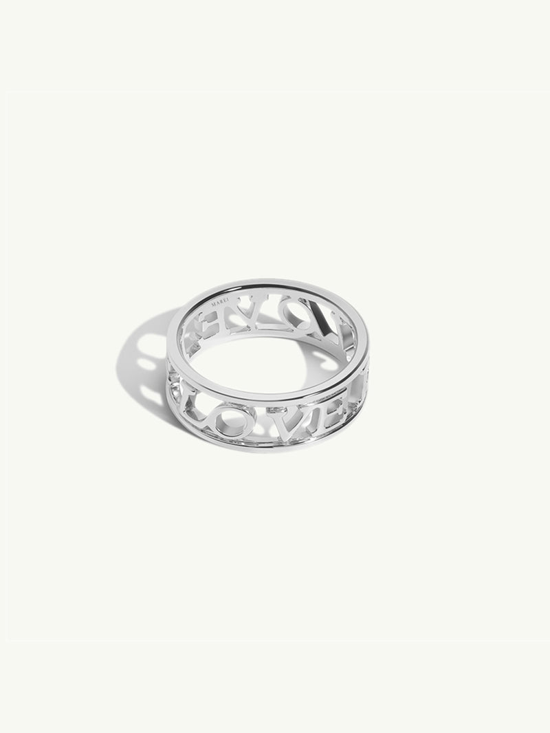 Love Is Love Ring In Platinum