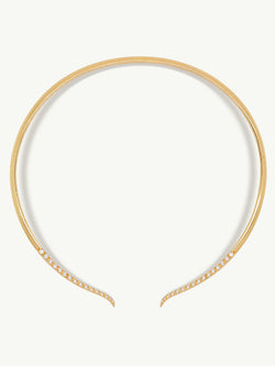 Palmyra Choker Necklace With Brilliant-Cut White Diamonds In 18K Yellow Gold