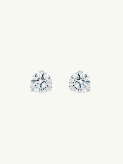 Eternal by Marei Solitaire Diamond Stud Earrings in 3-Prong Settings, 0.50 Carat