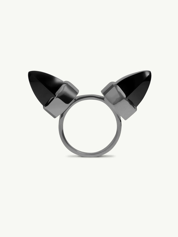 Archive – Levant Ring With Black Onyx In Blackened Silver