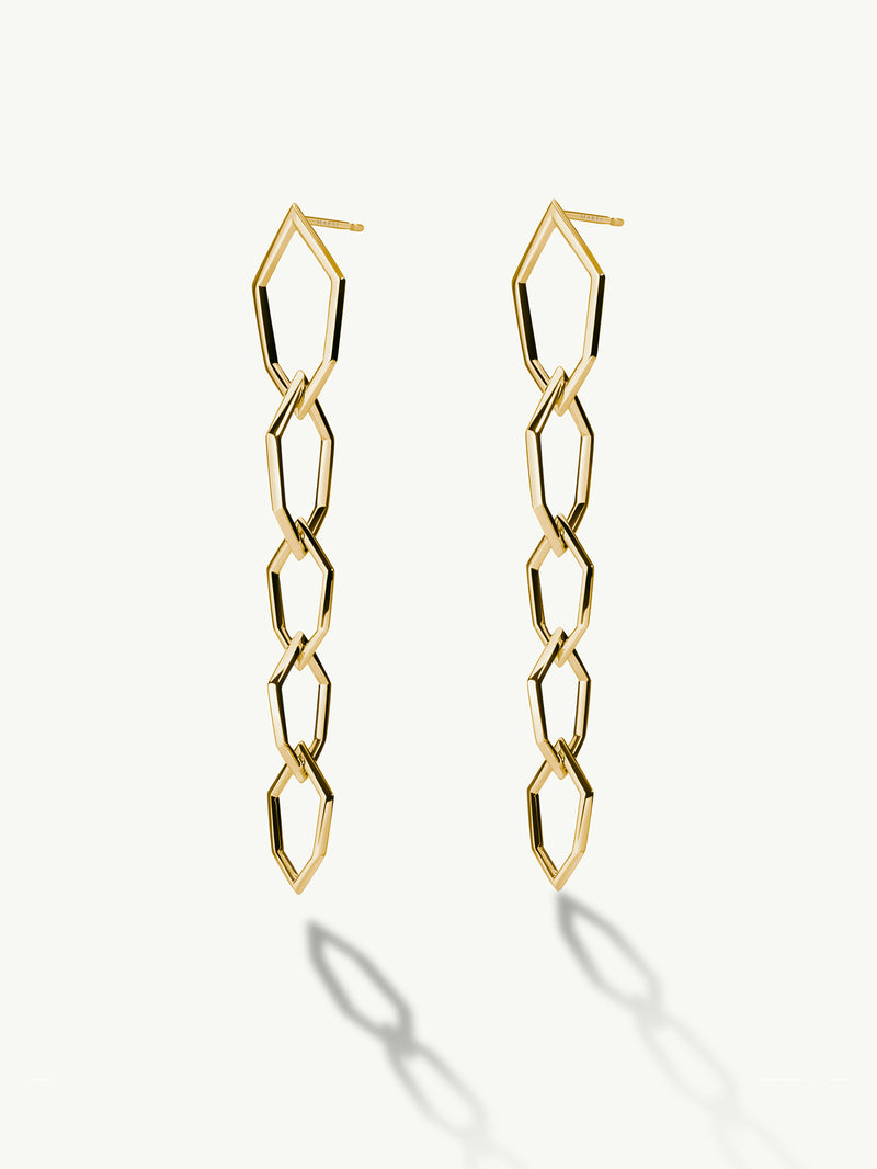 Amanti Chain Link Earrings In 18K Yellow Gold