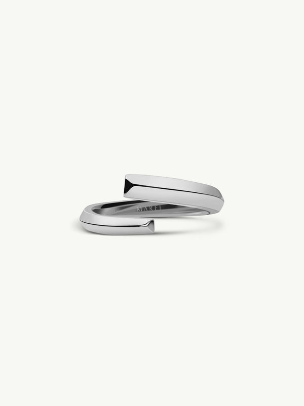 Pythia Serpentine Coil Ring in Platinum